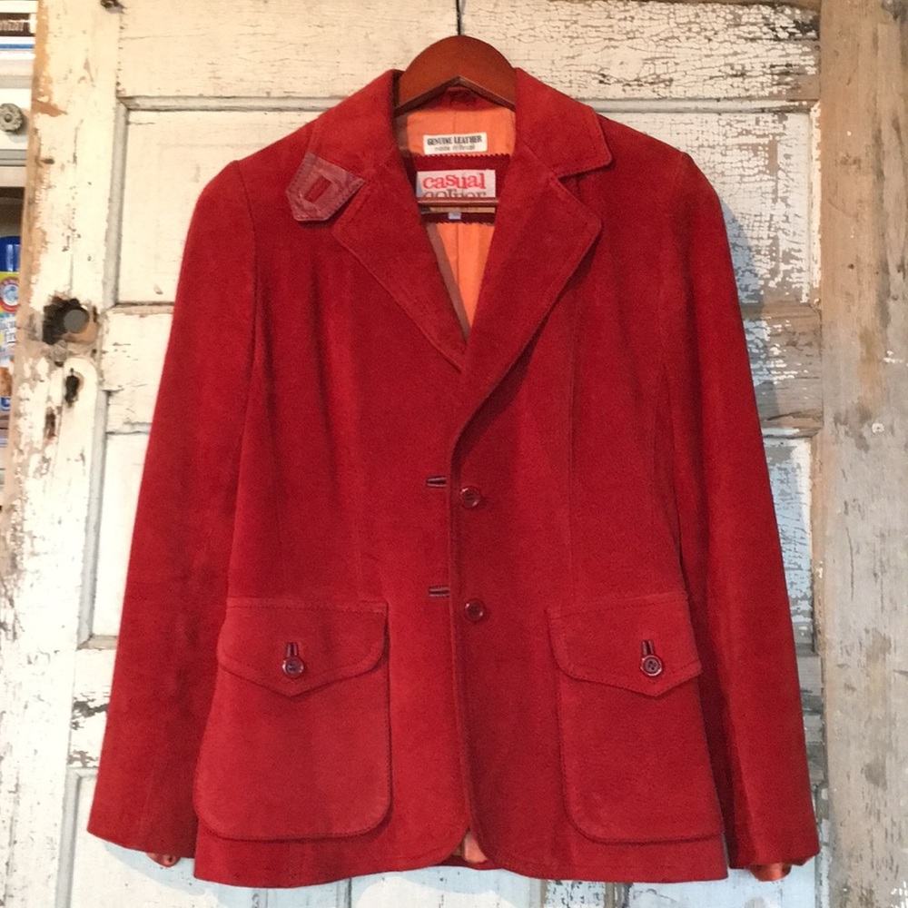 Vtg Brazilian Suede Leather Jacket